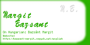 margit bazsant business card